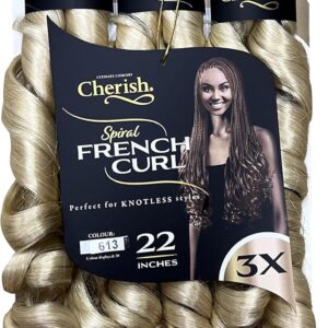 3X PS Spiral French Curl 28 Colour:4